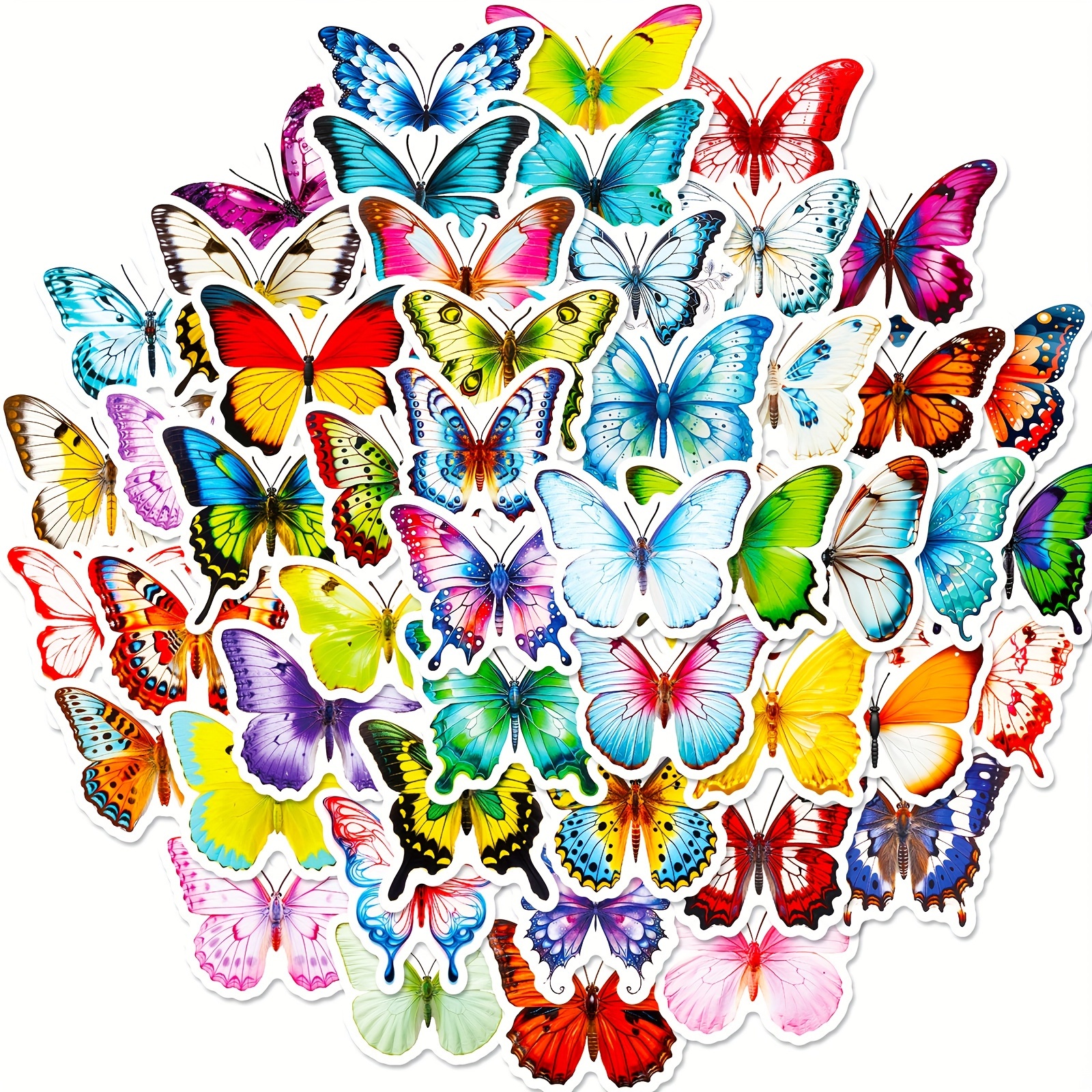 Vintage Scrapbook Stickers Transparent Butterfly Aesthetic - Temu