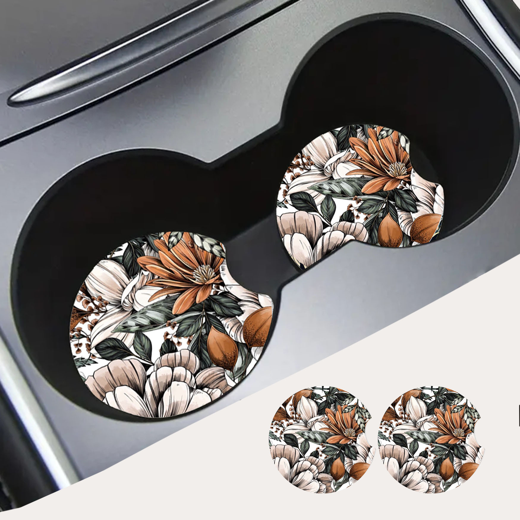Camo Hunting Deer Car Cup Holder Coasters Coasters For Car - Temu