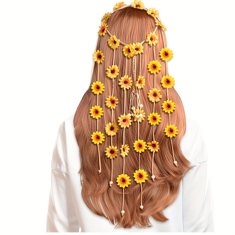 Fascia, motivo: ghirlanda di fiori / accessorio per capelli, in stile  floreale, Bohemia