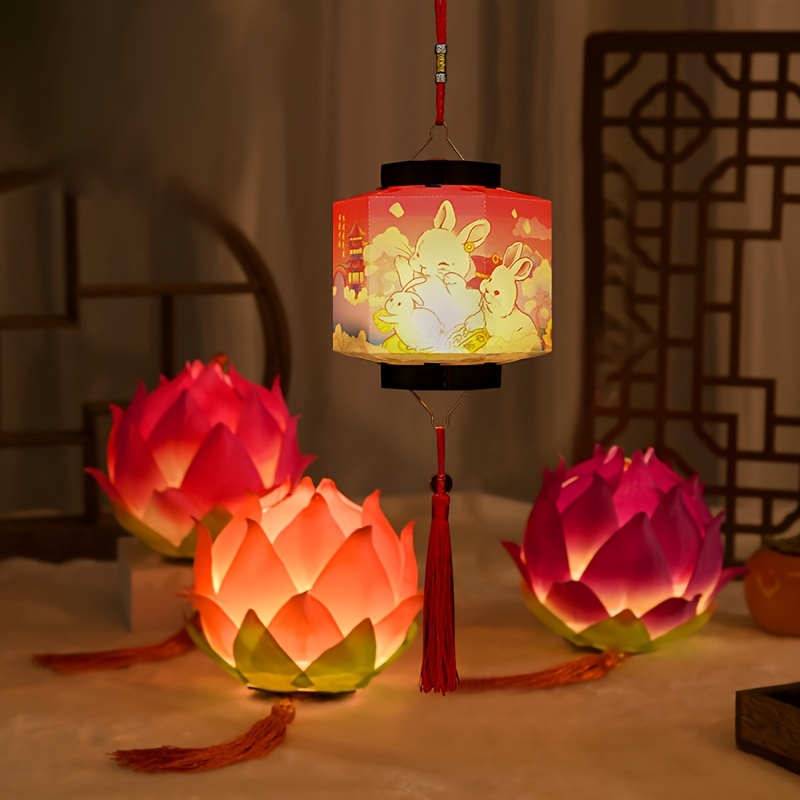 Chinese Lantern Handmade Flowers Paper Lanterns Portable Palace
