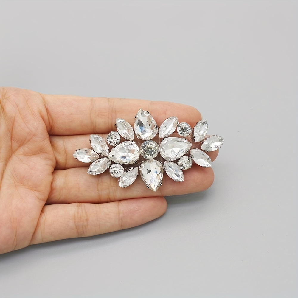10pcs Rose Gold Diamante Rhinestone Cross Embellishments Flat Back Crystal  with Sparkly Grade A Rhinestones