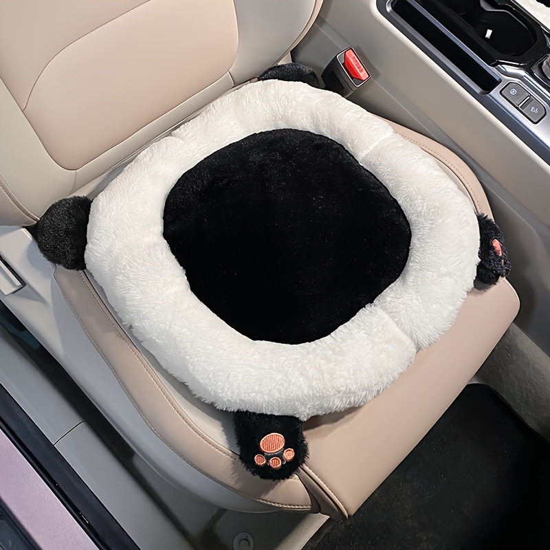 Autositzkissen Winter Faux Fleece Sitzkissenbezug - Pure Black - Sitzkissen  [dreiteiliges Set]