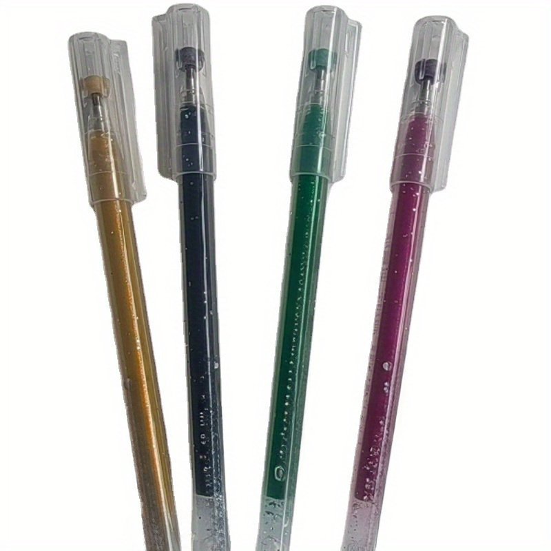 6pcs/Set A-Type Color Changing Glitter Neutral Pens, Suitable For Notebook