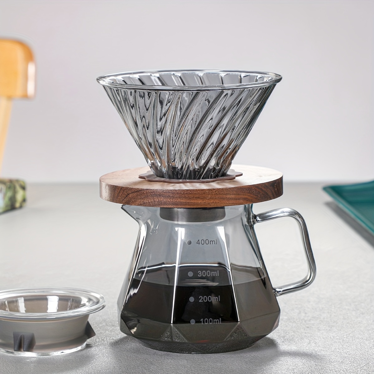 1pc 300ml Glass Sharing Tea/Coffee Pot,Tea Serving Cup,Coffee Sharing Pot