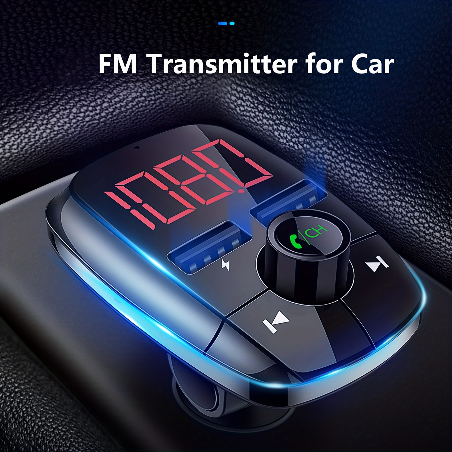 Cheap 66W Car Phone Charging Adapter Car Mp3 Player Bluetooth FM  Transmitter Car Handsfree Calling Kit