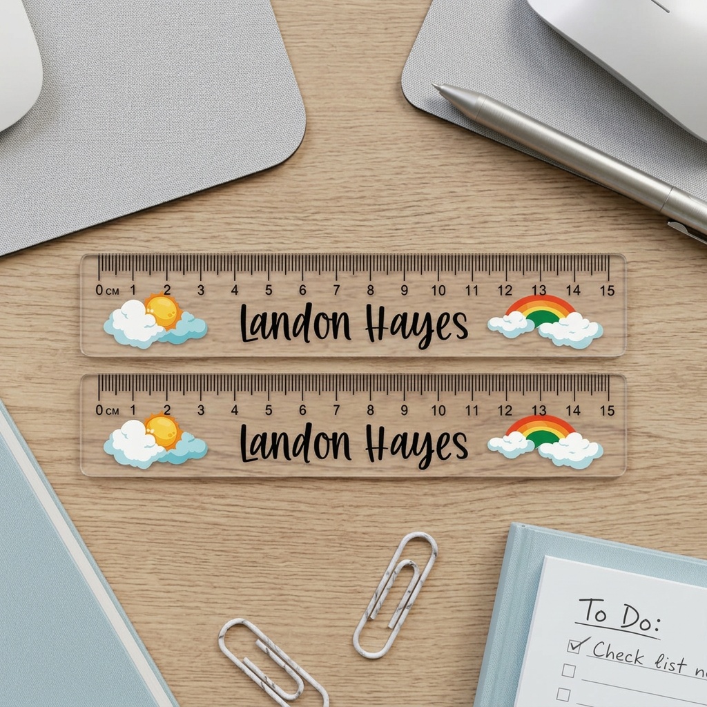 Personalized Plastic Ruler with Custom Name, Birthday Gift