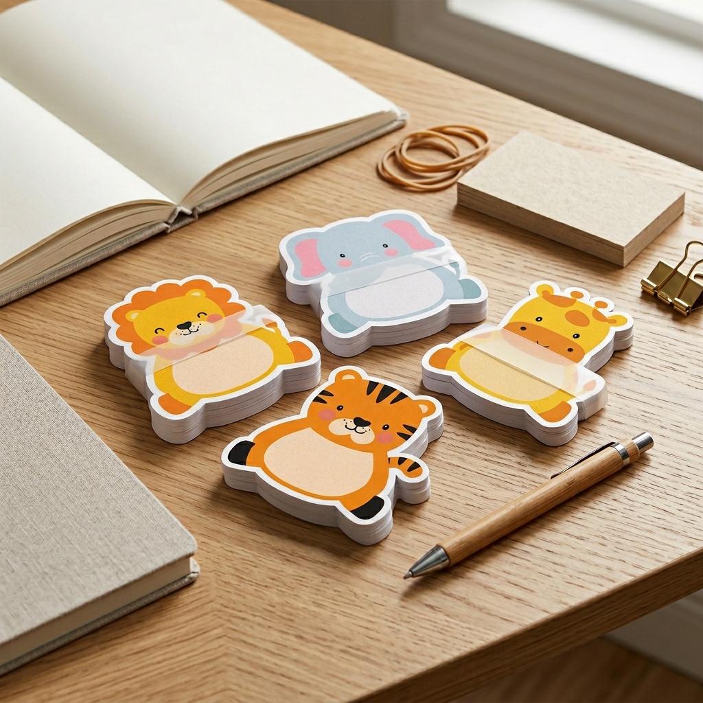 240pcs Cartoon Jungle Animals Sticky Notes