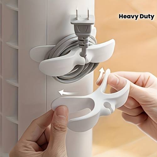 6pcs 2pcs each silicone organizer compatible for for fans blow dryers vacuums no drill installation storage for kitchen appliances hair dryers tools space saving wire organizer black white gray