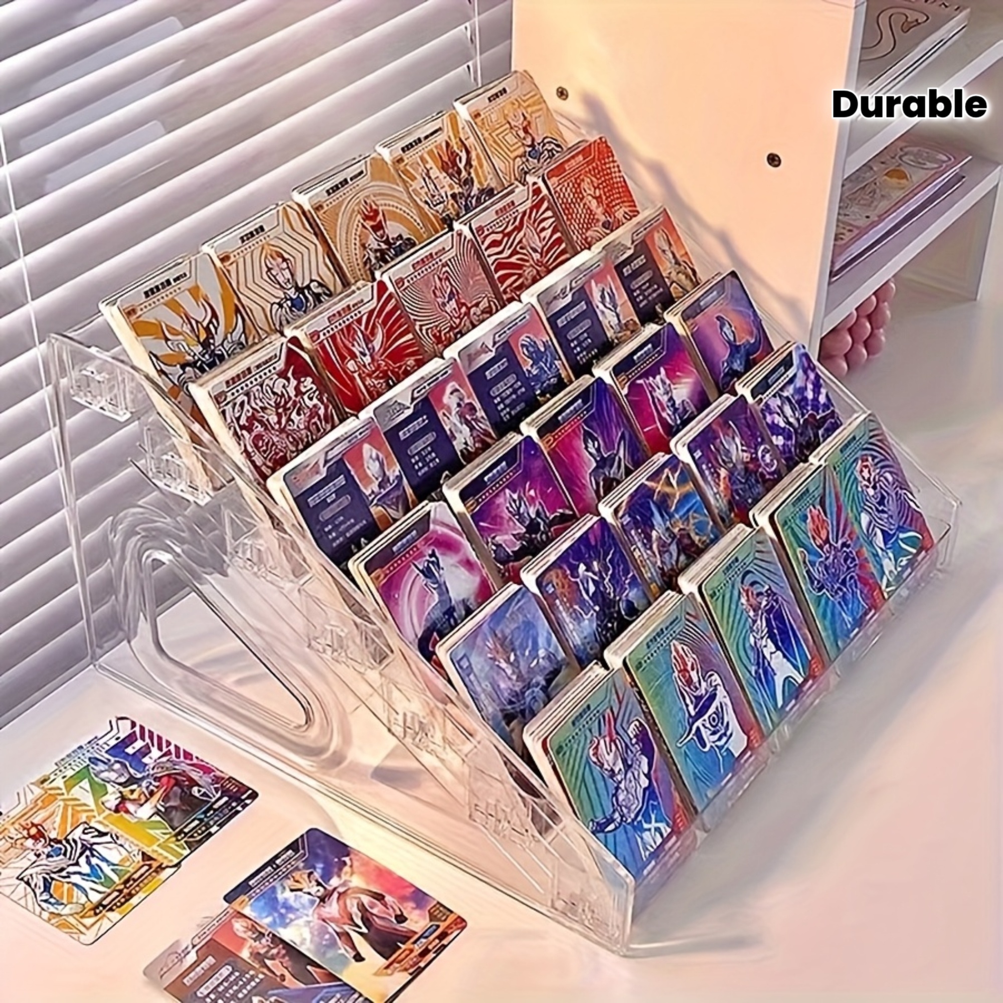 Office Display Stand, Modern Acrylic Display Rack, Transparent Plastic Organizer for Collectibles, Multi-Layer Stand for Stationery, Ornaments, Badges, And Souvenirs - Desktop Storage Box, File Organizer, Durable And Elegant Display RackOpen in new tab.