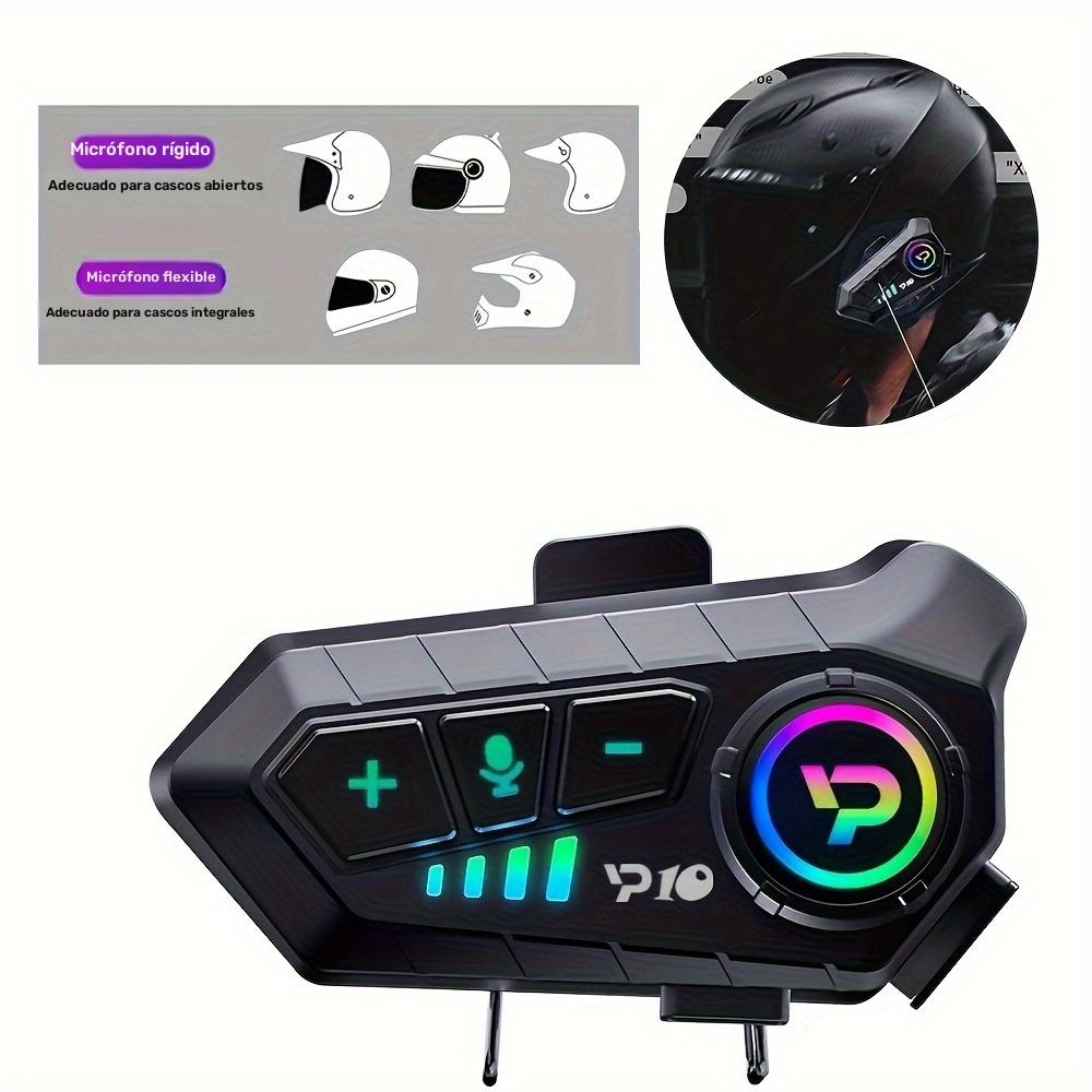 Auriculares para casco de moto, auriculares de conducción, kit de llamadas manos libres, altavoces reproductor de…