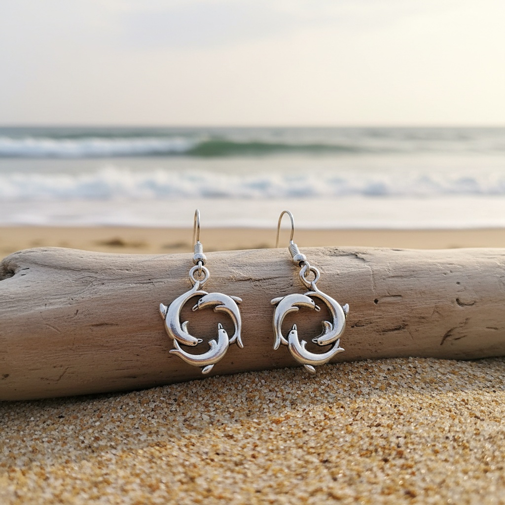 Women's Lovely Dolphin Dangle Earrings — Daily Wear