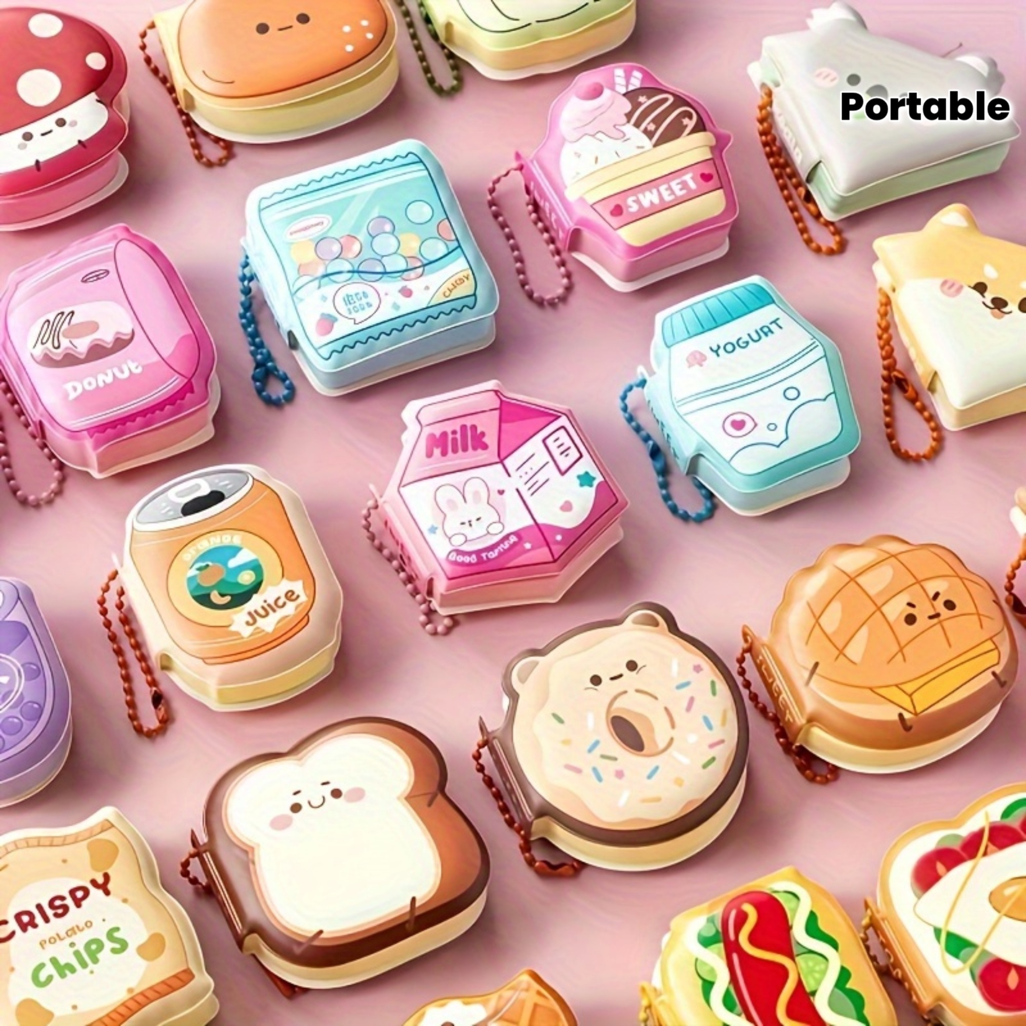 7-Pack Cute Mini Notebook Set with Colorful Illustrations