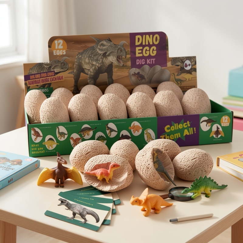 12pcs Dinosaur Egg Set for Hands-On Learning and Development