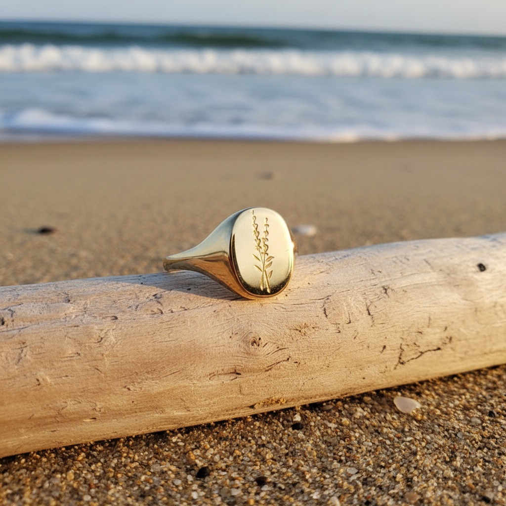 Women's Lavender Carved Ring for Engagement and Weddings