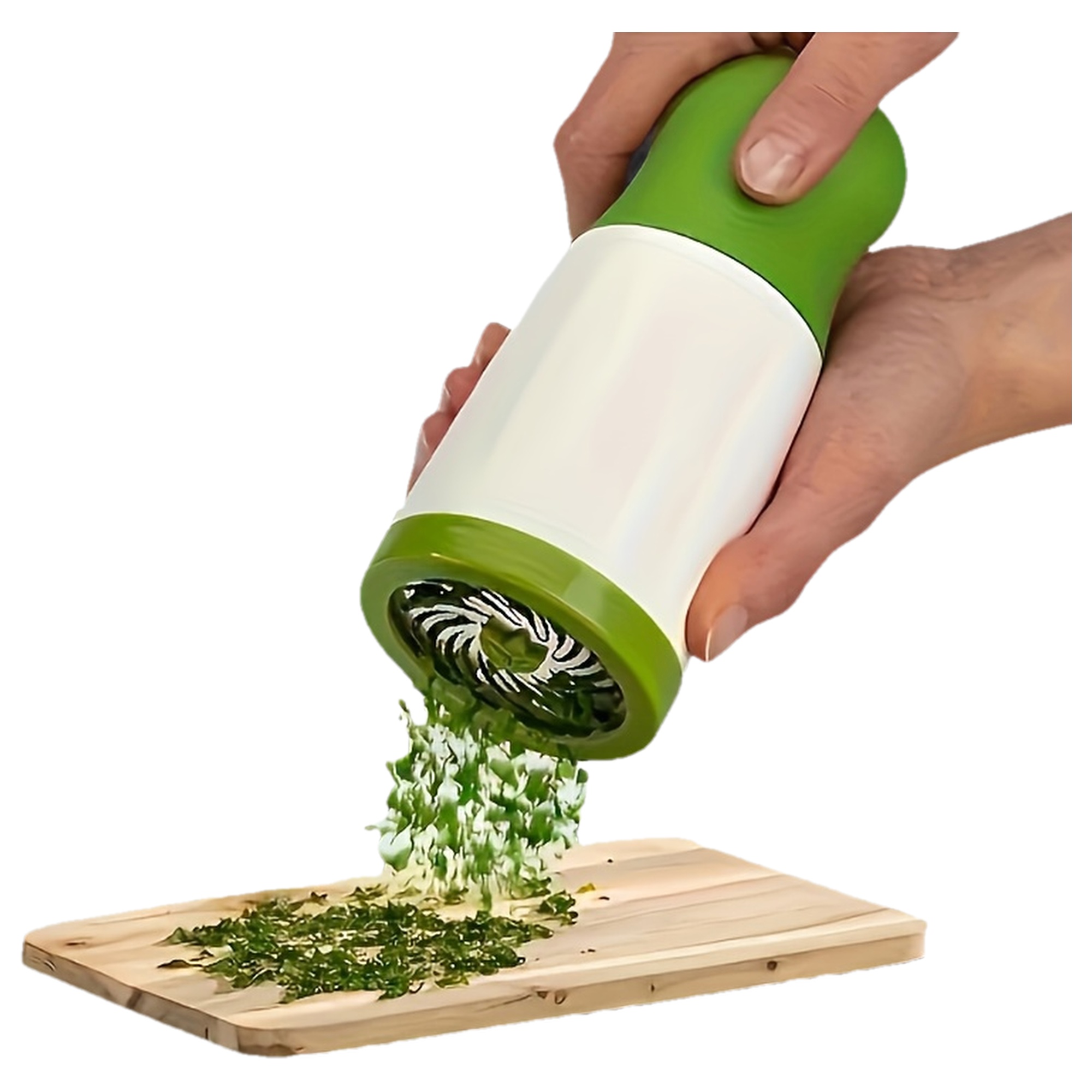 Manual Herb & Vegetable Chopper Grinder - Quick Chopping for Parsley, Cilantro, Carrots, Zucchini - Durable Plastic Kitchen Tool for Home Cooking & Restaurant Use, Sleek Kitchenware | Efficient Chopping