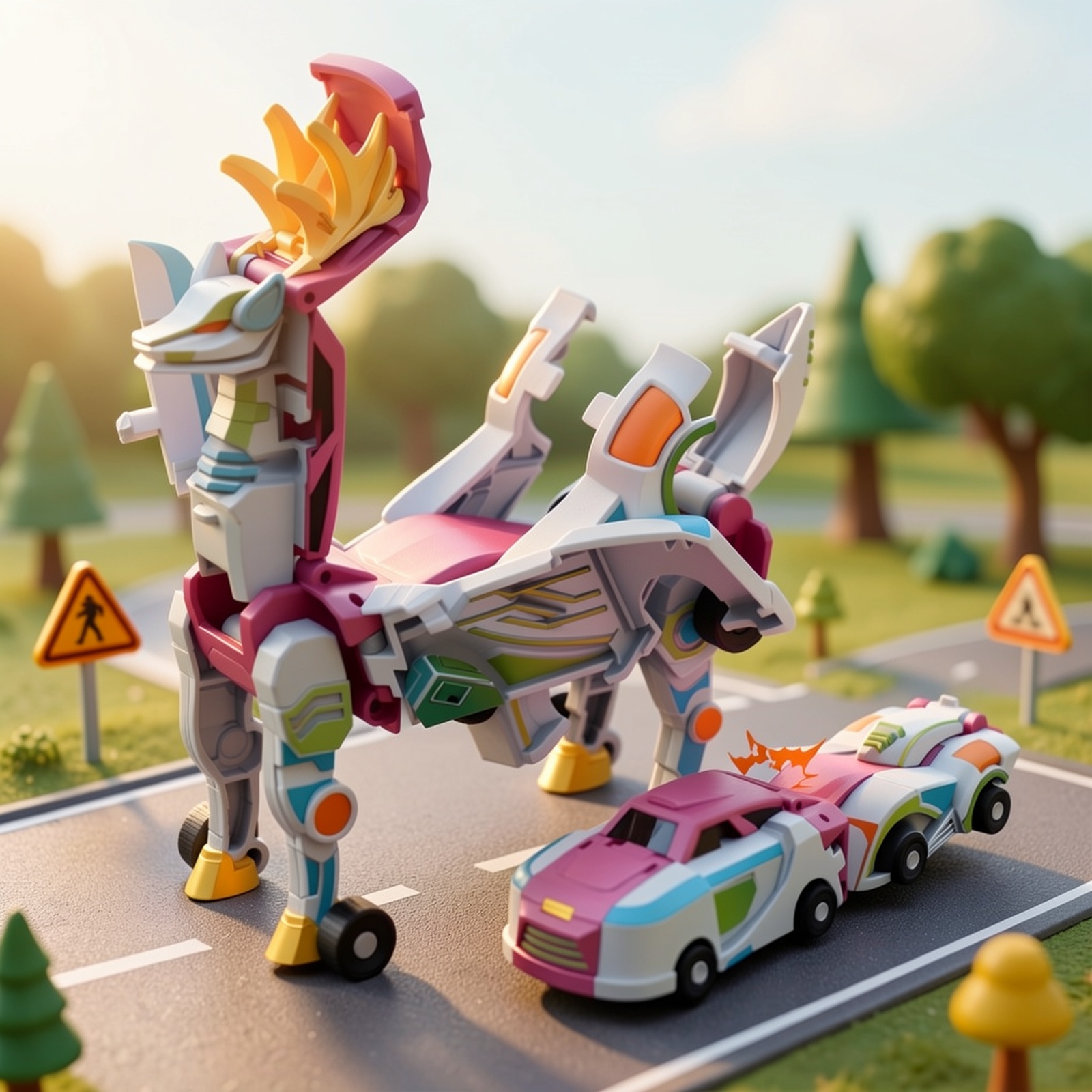 Transformable Car Robot with Dynamic Action Mode