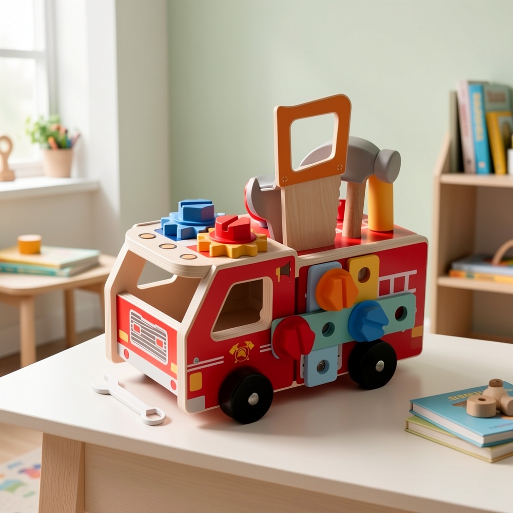 Fire Truck Tool Set with DIY Disassembly Toy Tools