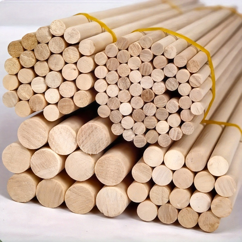 50pcs wooden dowel bars unfinished round bars holiday leisure items for craft enthusiasts triangular flags weddings music classes parties mixing handmade building model materials