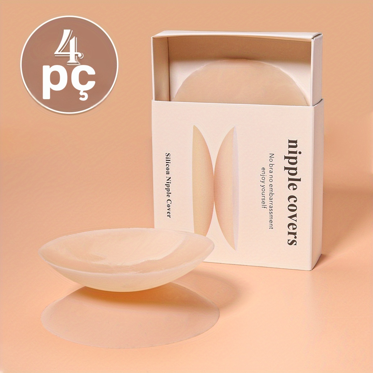 2/4pcs Adesivo de Silicone Sólido para Seios Autoadesivo 3