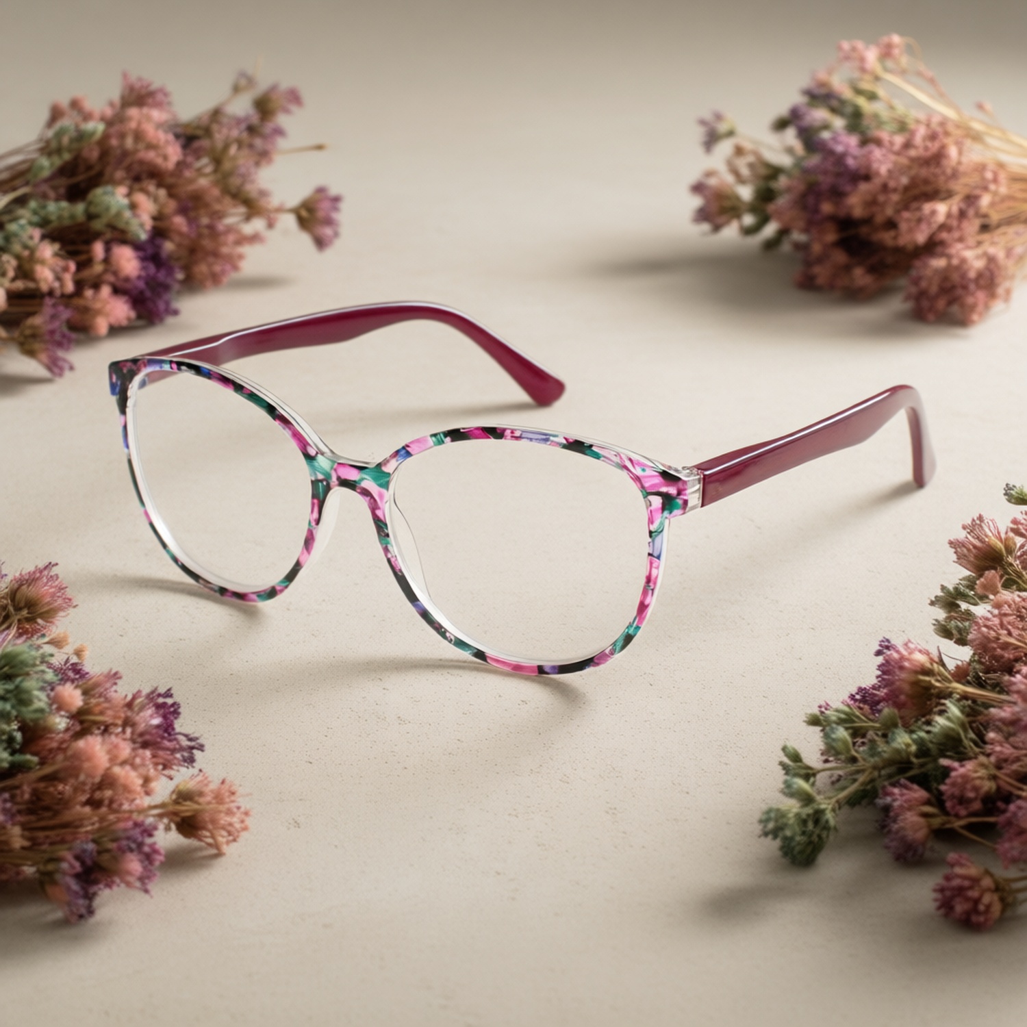 Classic Versatile Reading Glasses with Retro Patterned Frames