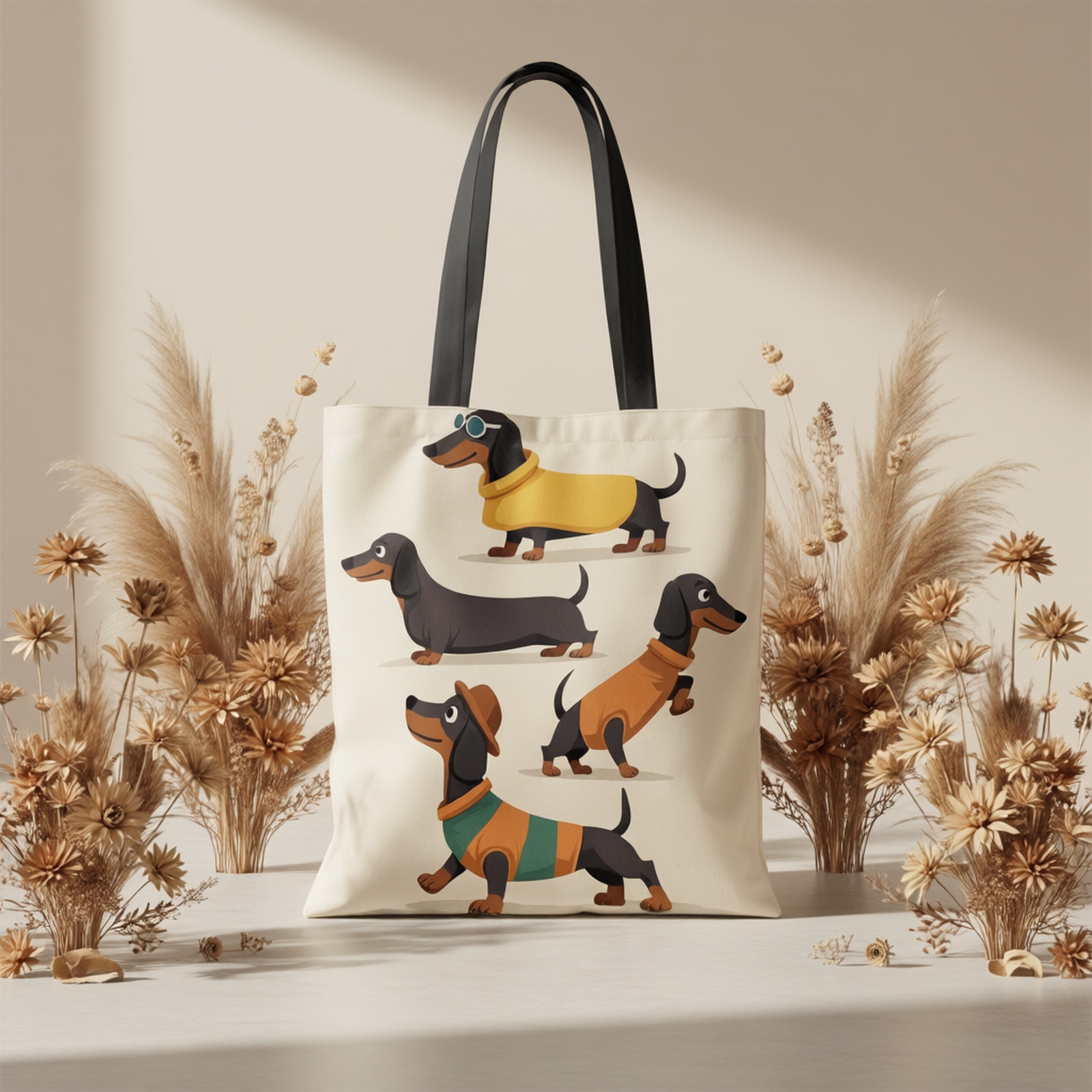 TEMU Bolso Tote Estampado con Tema de Dáscargo – Adorable y Divertido Diseño, Bolso de Multifuncional, Regalo Ideal para y Familiares. Lindo Bolso de
