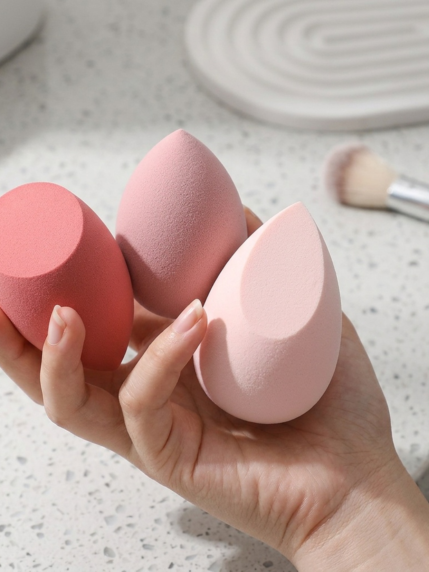 3pcs Makeup Sponges for Even Base Makeup Application