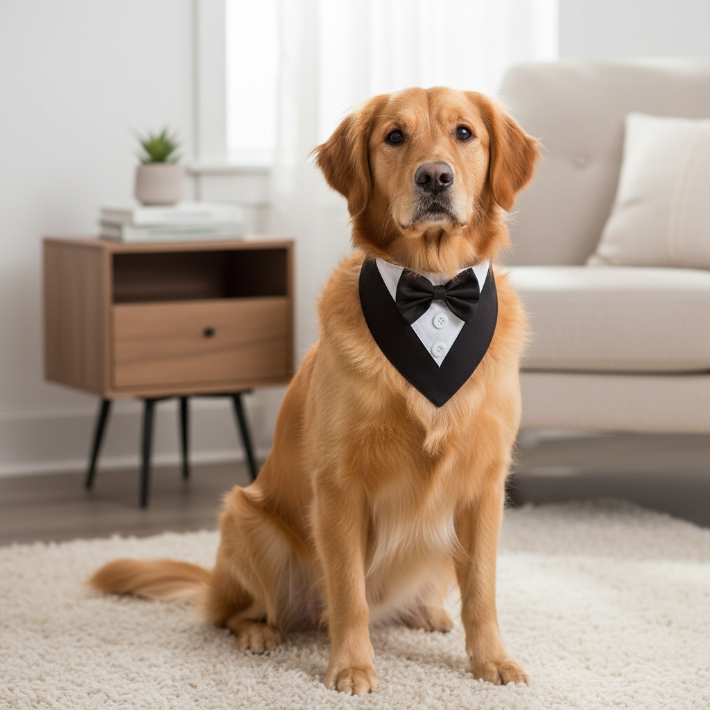 Plaid Bow Tie Pet Collar for Festivals and Special Occasions