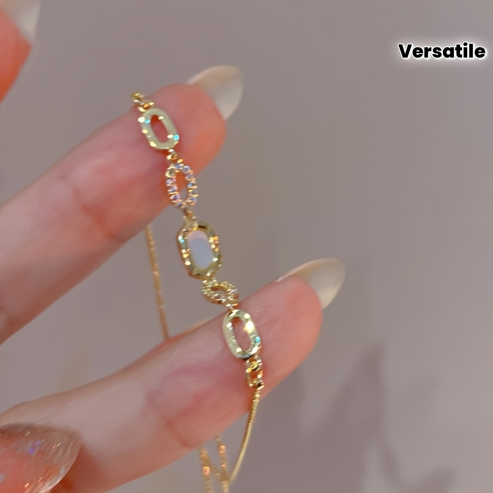 TEMU An Elegant And Light Luxury-style Bracelet With A Niche Designer Zipper Design, Offering A , Versatile, And