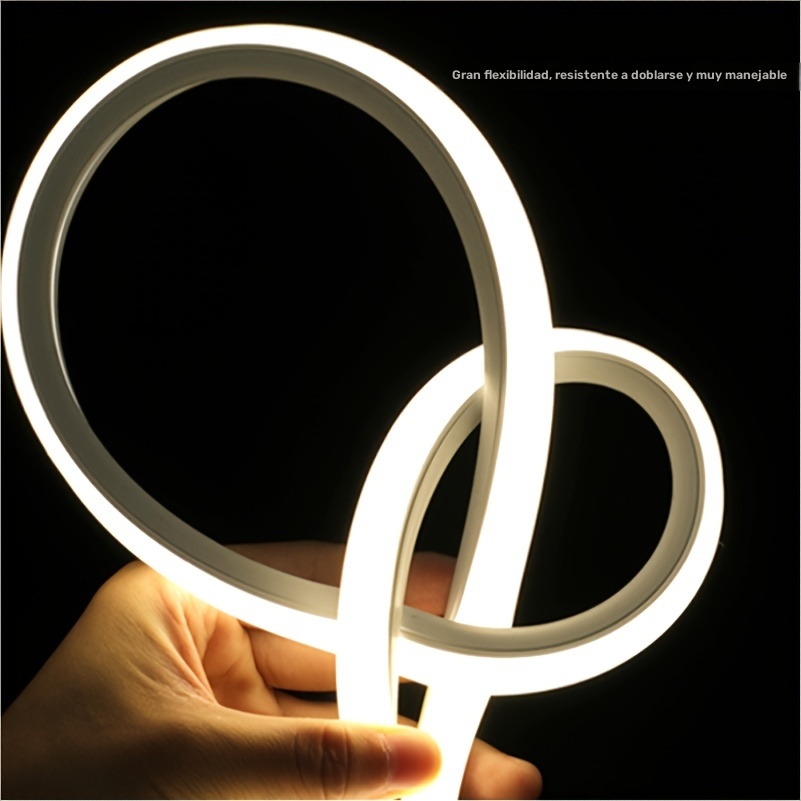 Tira de luz LED de neón inteligente con control táctil, blanco cálido/blanco, 100.0 cm/200.0 cm/299.97 cm/5.0 metros, alimentación por USB, regulable, para bricolaje, flexible y cortable, apta para uso interior/exterior, espejos, televisores, computadoras, armarios, escaleras, decoraciones de fiesta - Imagen 10