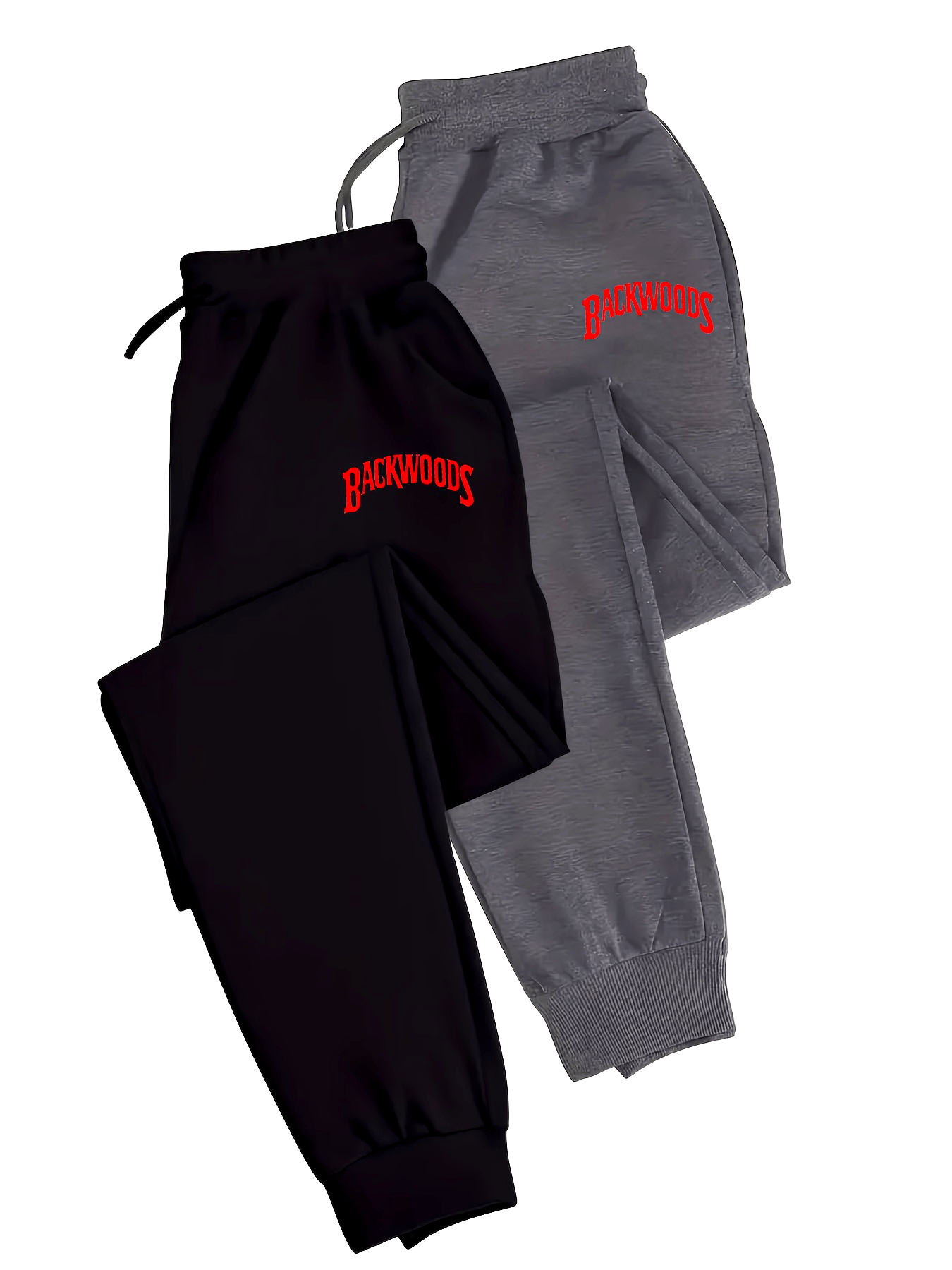 Set of 2 - Men'S Casual Sports Long Pants with Drawstring Design, Featuring Geometric Pattern Prints, Made from 100%, Fitted, Cool And Breathable, Suitable for All Seasons, Running Activities, Sportswear, And Festive Parties