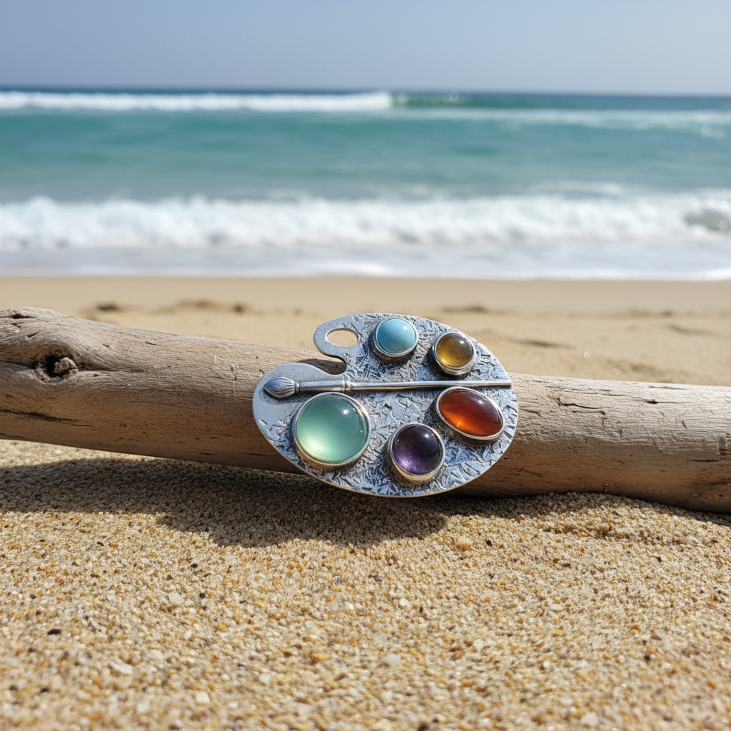 Women's Irregularly Shaped Multicolor Gemstone Open Ring