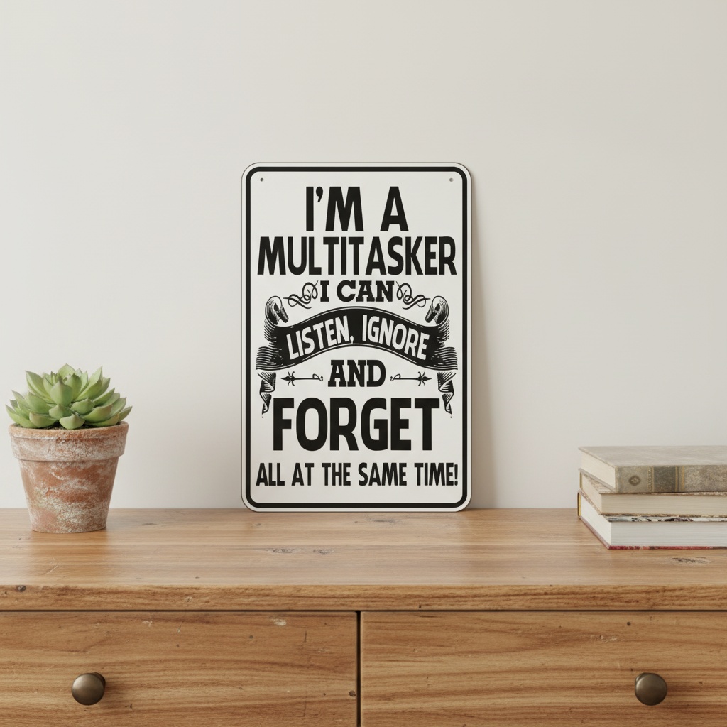 TEMU 2d Flat, 1pc Fun "i'm A " Wall Decor Plaque - Heavy Coated Metal Office, Home, Bar Decor - Rounded Edges For Easy Hanging - Birthday, Father's