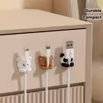 1/3pcs Cute Desktop Multi-Functional Cord Winder, Practical Hook and Clip for Mouse Wire/Headphone Line Data Cabler Fixer No-Nail Organizer of Table & Drawer Storage, Cord Management, Desk Organization, Minimalist Hook, Compact Organizer, Durable Clip, Smooth Finish, Headphone Organizer, Wire Holder, Office Workers, Workspace Setup, Utility HooksOpen in new tab.