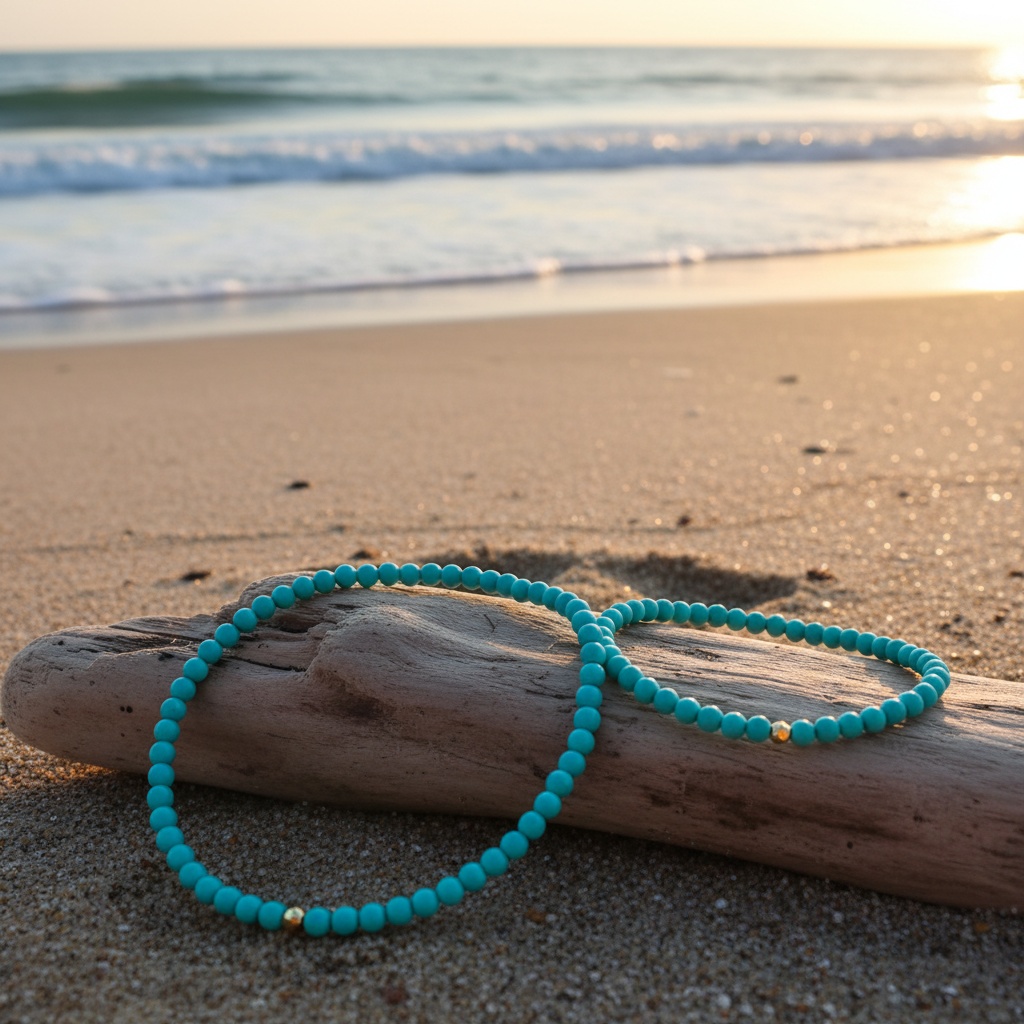 Natural Retro Bohemian December Birthstone Turquoise Bracelet