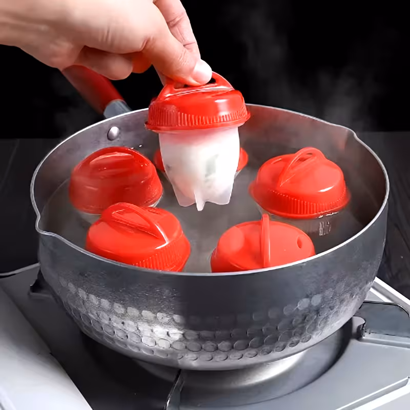 2-Pack Non-Stick Silicone Egg Cooker – Easy Boiling And Steaming...