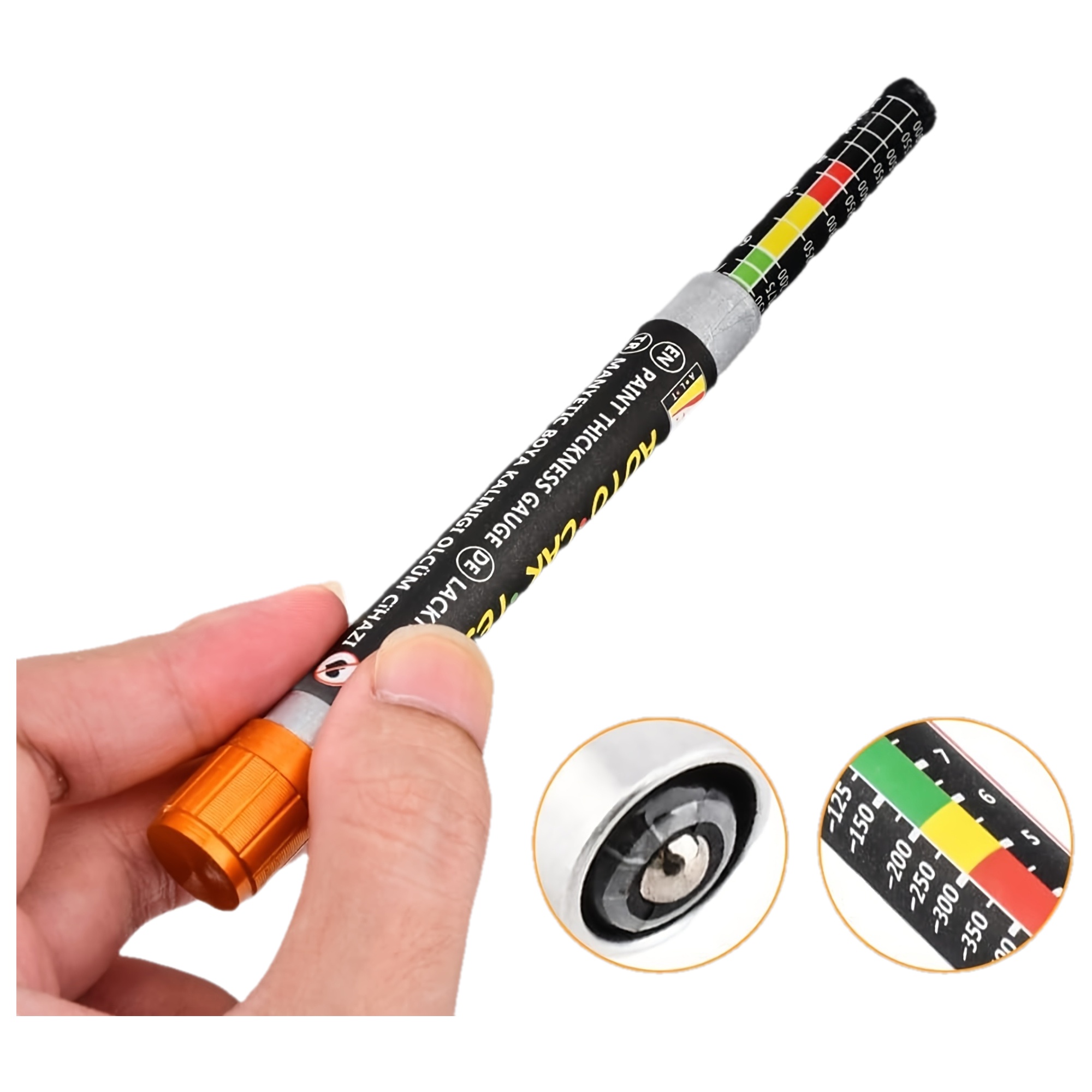 1pc   magnetic paint gauge pen 0 520 m coating thickness tester multi color recognition portable automotive paint measurement tool