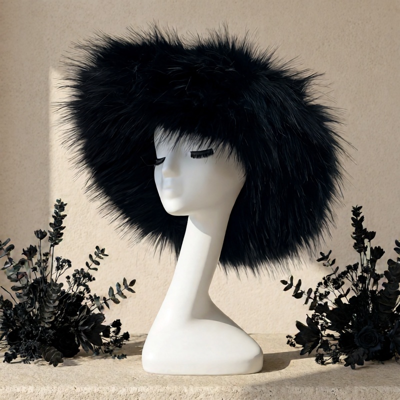 Image of 1pc Of Wide-brimmed Bucket Hat, Winter-warm Thick Hat, Hat