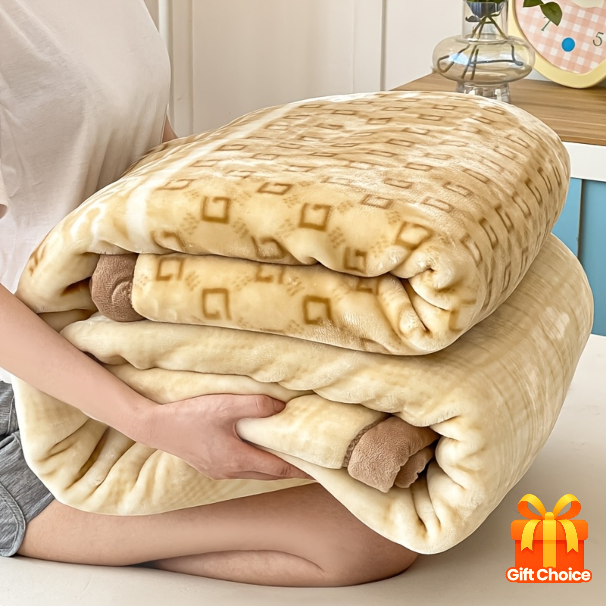 1pc heavyweight 2kg 3 5kg 4 4 7 7lbs plush   throw blanket dual sided layer thickened insulation thermal   dual sided design ultra soft   bedspread couch cover machine washable luxury blanket for     gift for   Product details 1