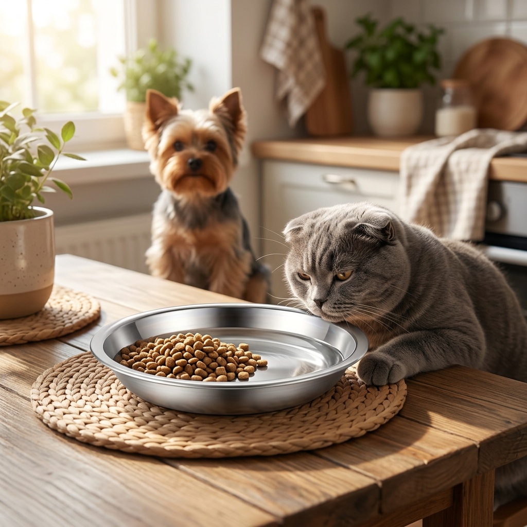 3pcs 7pcs set stainless steel cat bowls anti slip pet tableware wide and lightweight design suitable for   easy to clean suitable for cats and dogs large diameter pet food and water bowls   washed in the dishwasher Product details 6