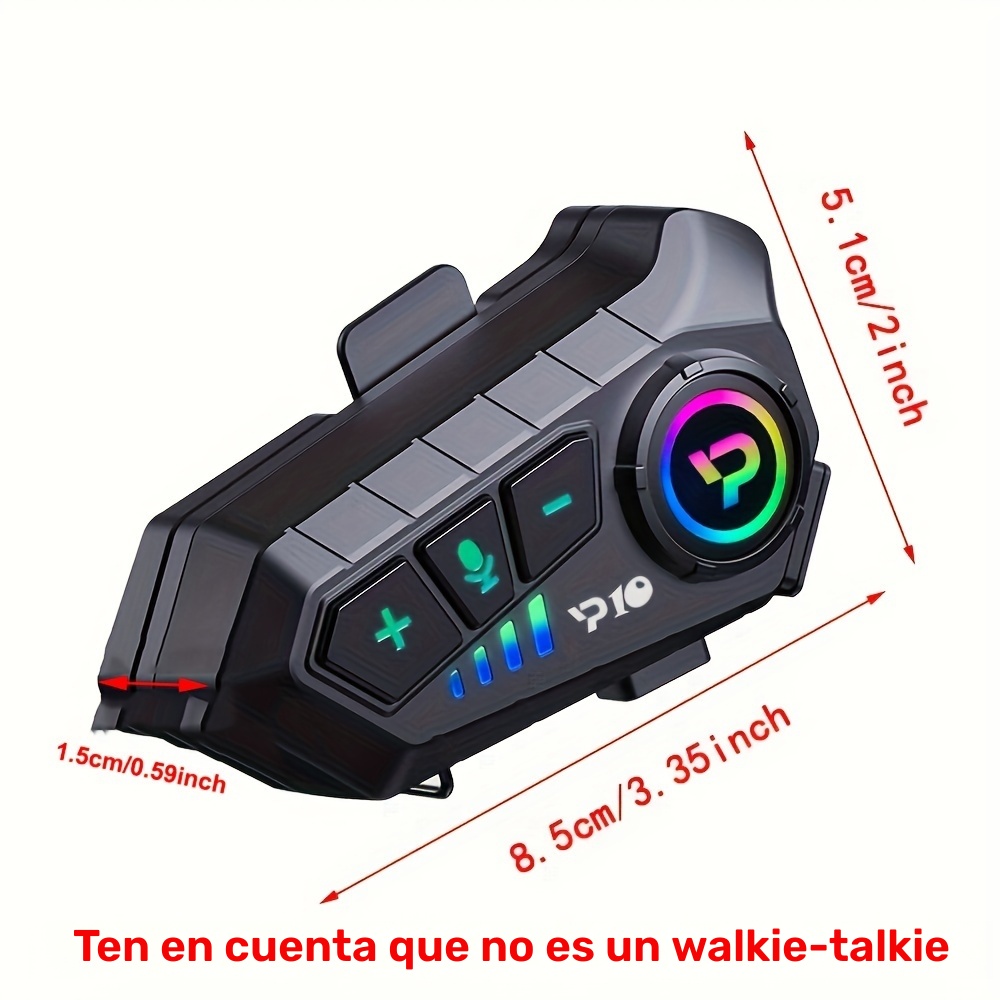 Alternative view of Auriculares Inalámbricos para Casco de Motocicleta 5.3, Reproductor de Música Inalámbrico, Batería Recargable de…