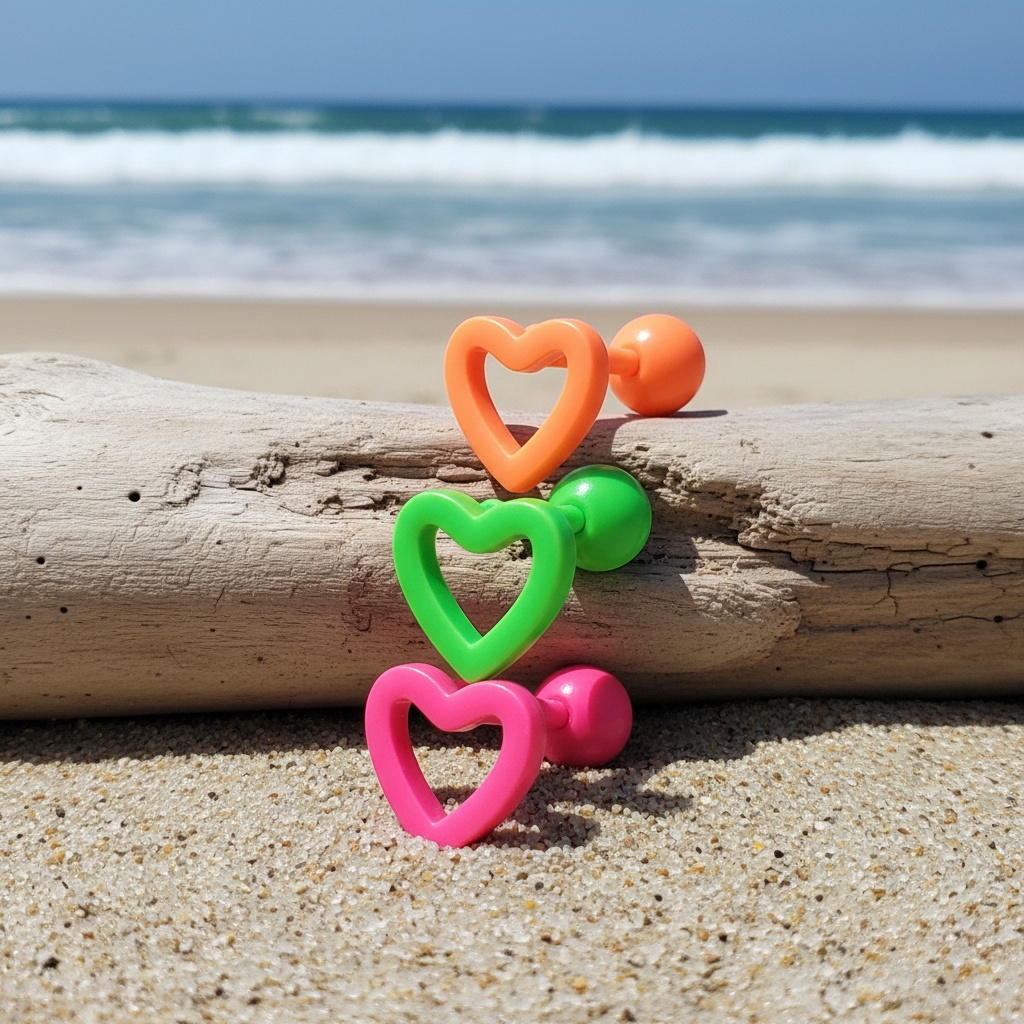 Heart Cute Stud Earrings for Cartilage & Tragus