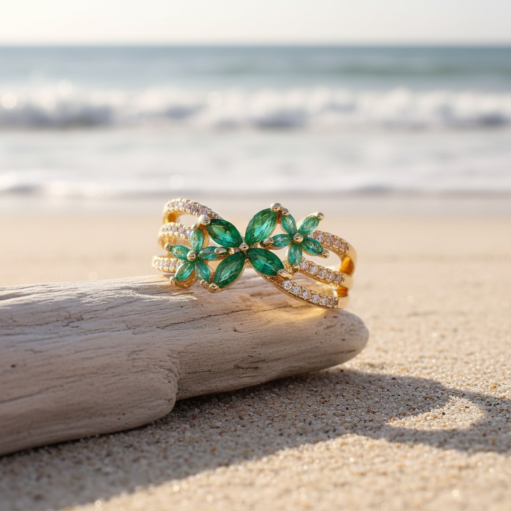 Bohemian Floral Vintage Unique Exquisite Promise Ring