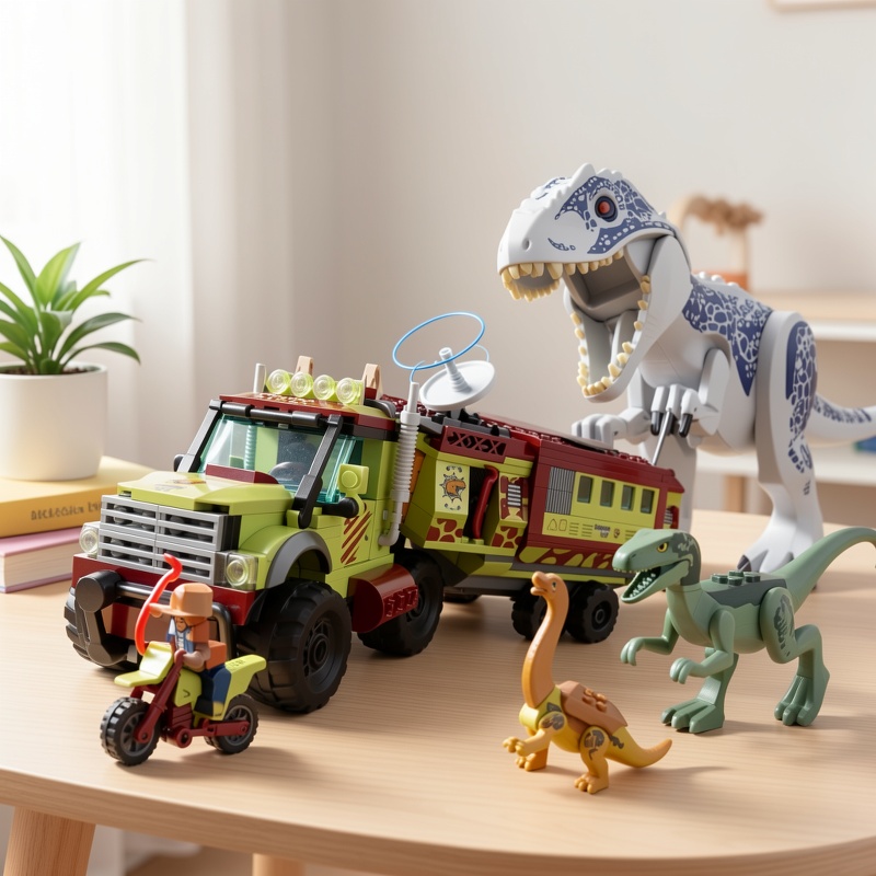 539pcs Building Blocks Dinosaur Expedition Team Set