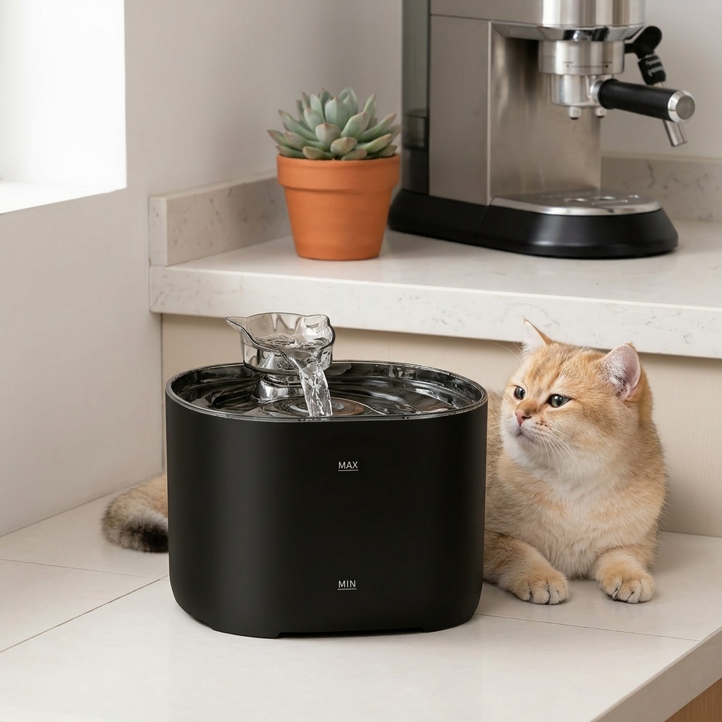Indoor Automatic Cat Water Fountain, 74.39oz Capacity
