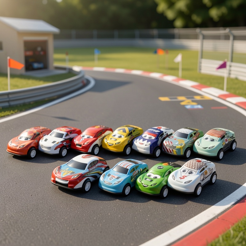 12pcs Random Racing Car Toy Set, Mini Vehicles