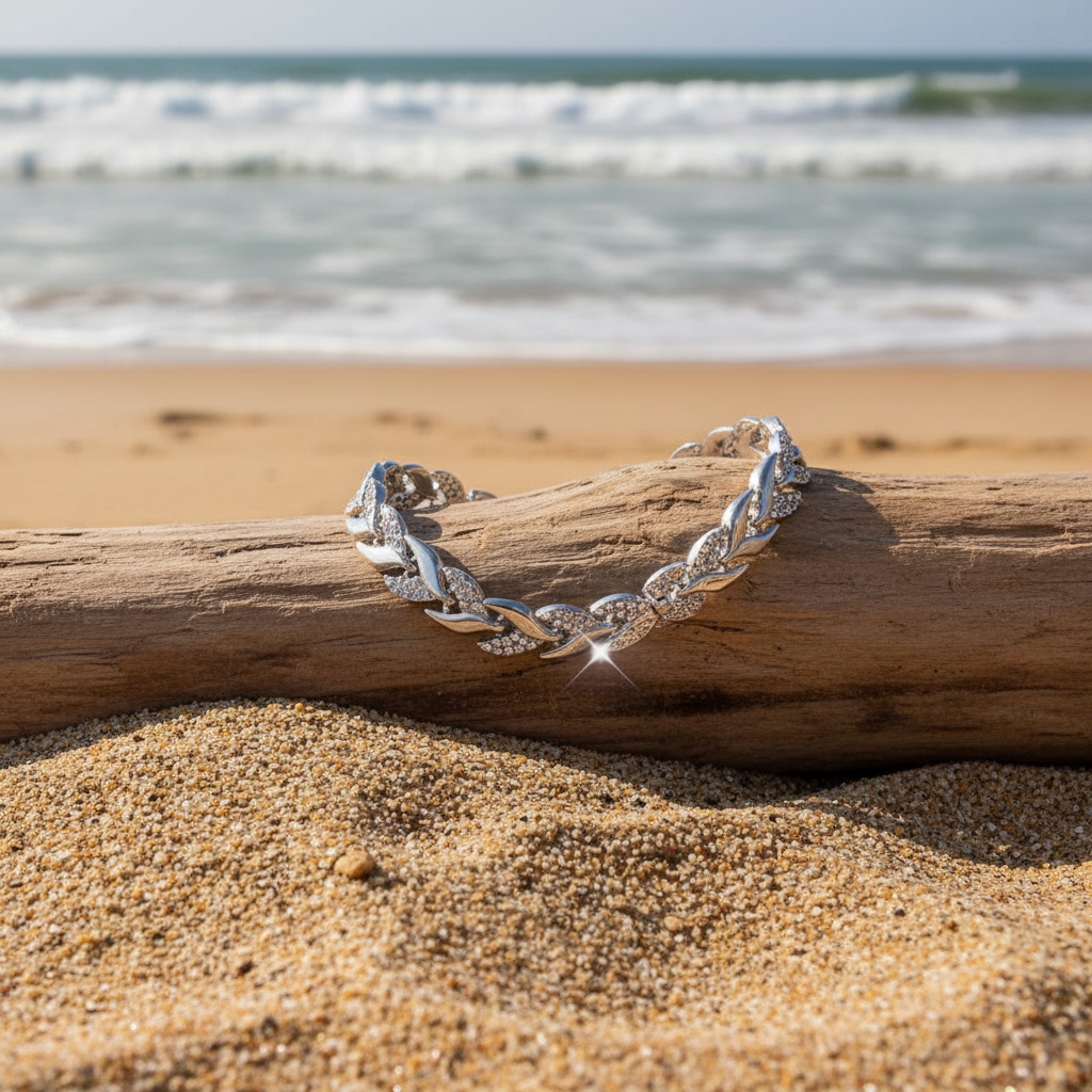 Adjustable Fishtail Leaf Design Anklet for Men and Women