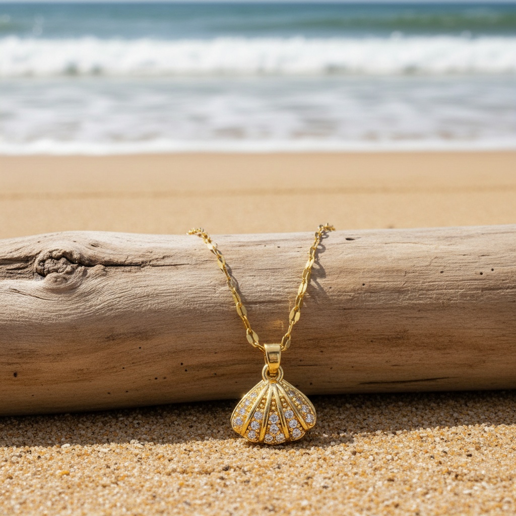 Elegant Shell Pendant Necklace for Women, Adjustable