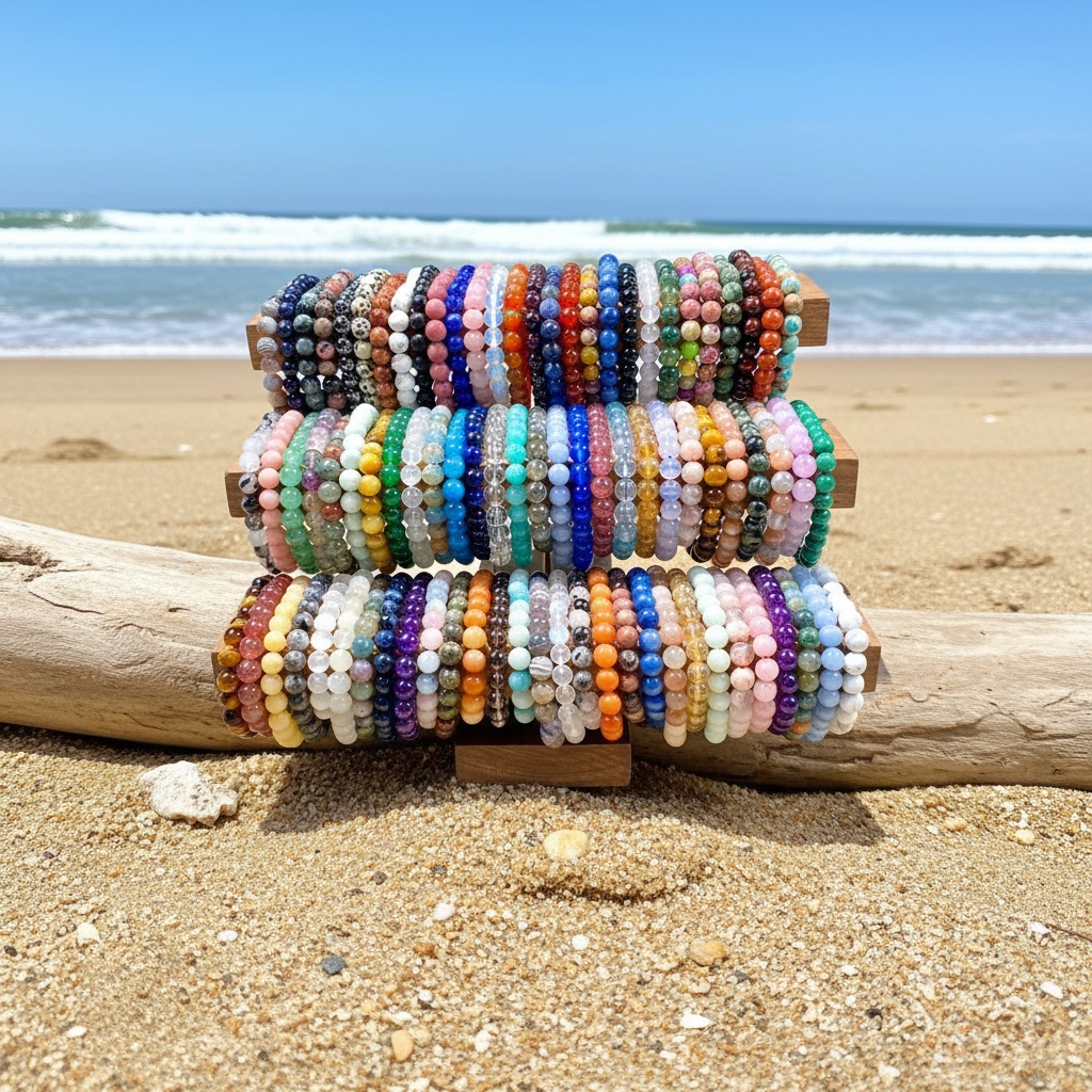 27pcs Bohemian Handmade Glass Bead Bracelets Set
