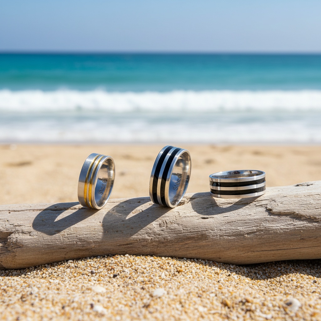 20/35pcs Trendy Stainless Steel Rings, Mixed Styles