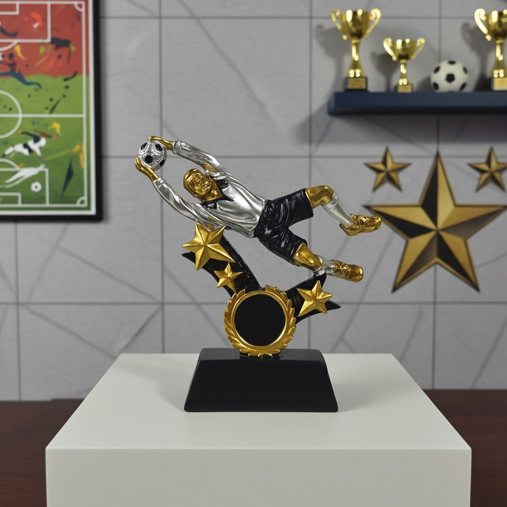 1pc Resin Craft Goalkeeper Trophy Suitable for Dormitory, Living Room, Bedroom, Desk, Office, Etc., Can Also Be Used As Christmas, Valentine'S Day, Easter, Thanksgiving, Birthday, New Year Gifts, EtcOpen in new tab.